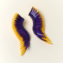 Load image into Gallery viewer, Mignonne Gavigan Madeline Earrings - Purple Yellow
