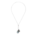Sterling Chain Two Black Wild Pearls