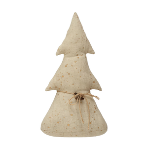 Antiqued Natural Canvas Tree with Bells - Small