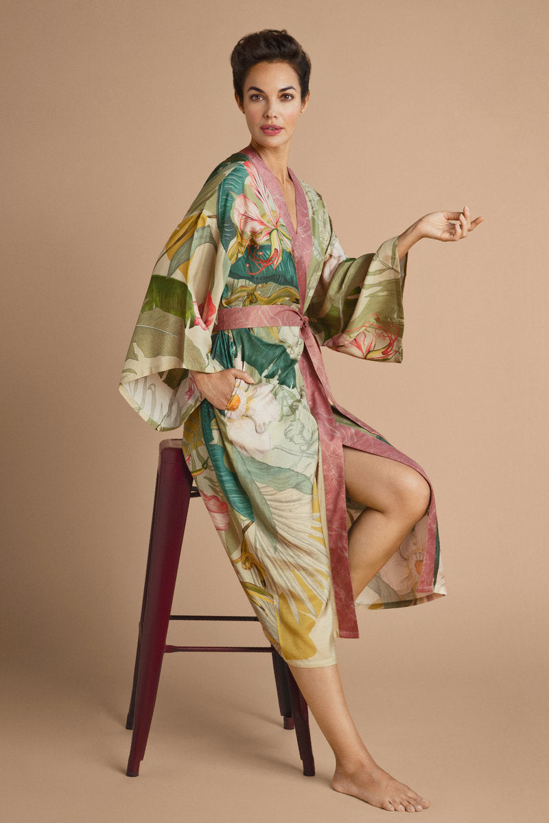 Powder UK Kimono Delicate Tropics - Sage