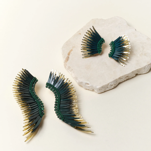 Mignonne Gavigan Mini Madeline Earrings - Emerald Gold