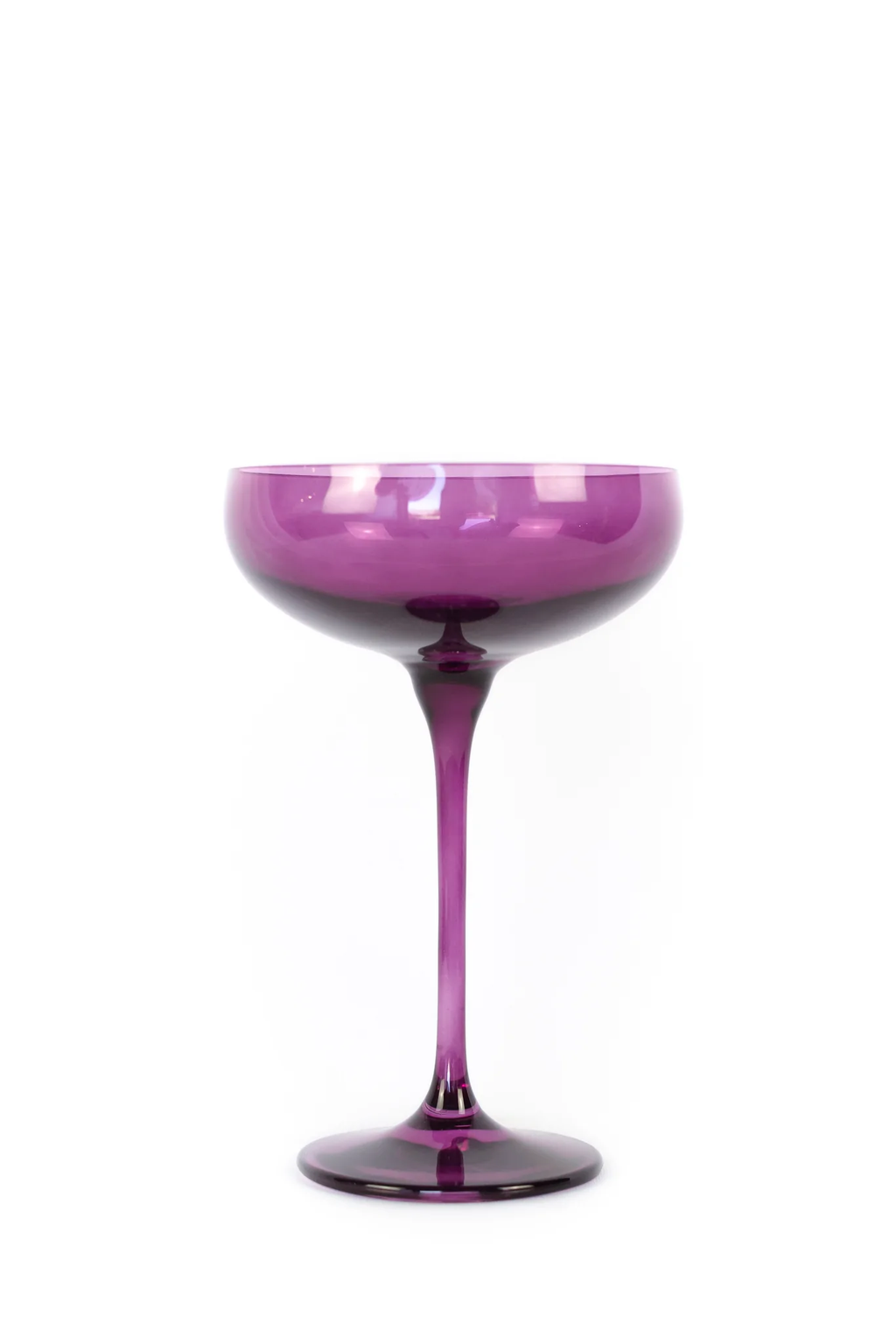 Estelle Colored Glass Champagne Coupe - Amethyst