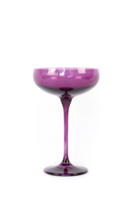 Estelle Colored Glass Champagne Coupe - Amethyst