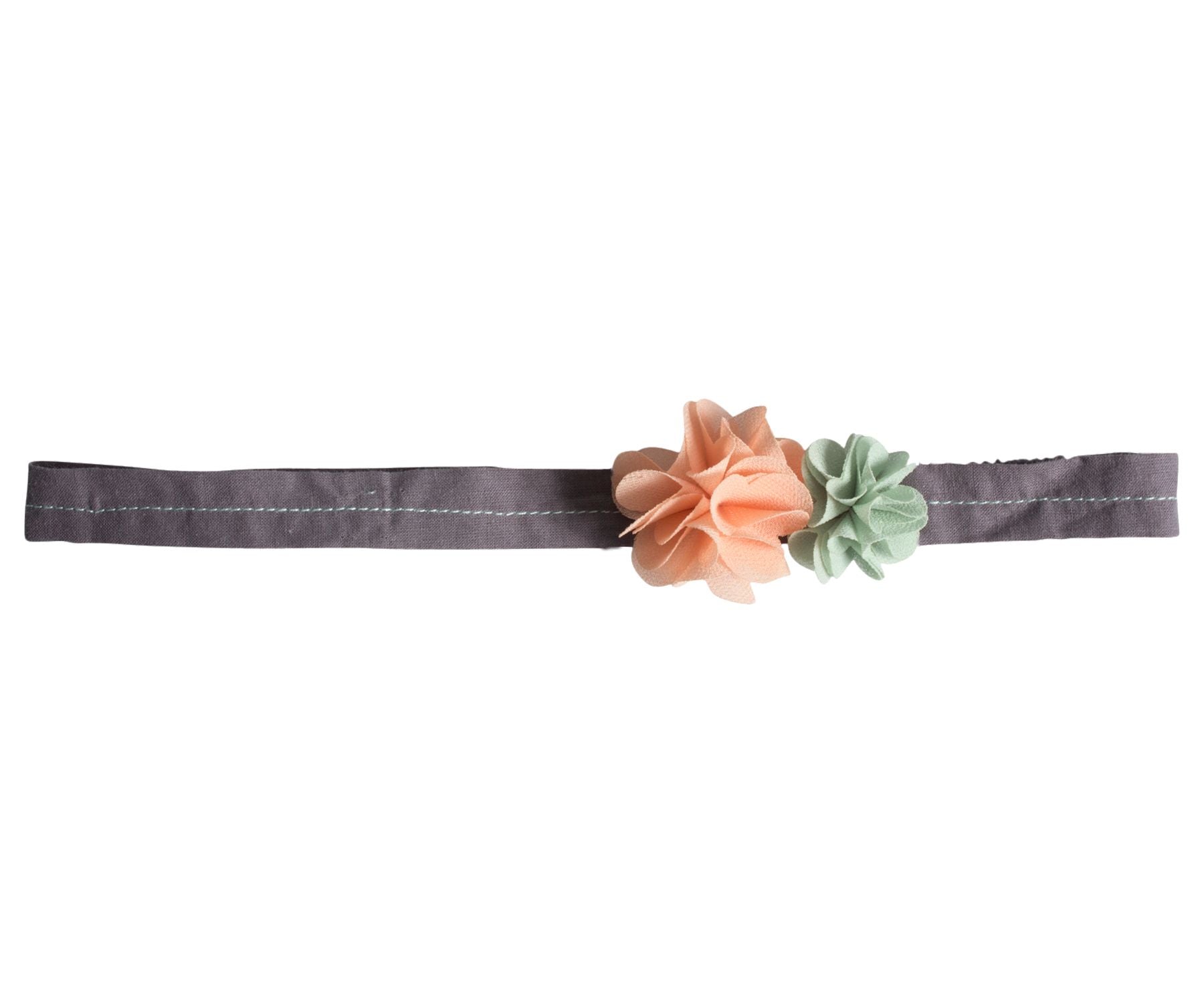 Maileg Hair Band - Dusty Rose Mint Double Flower
