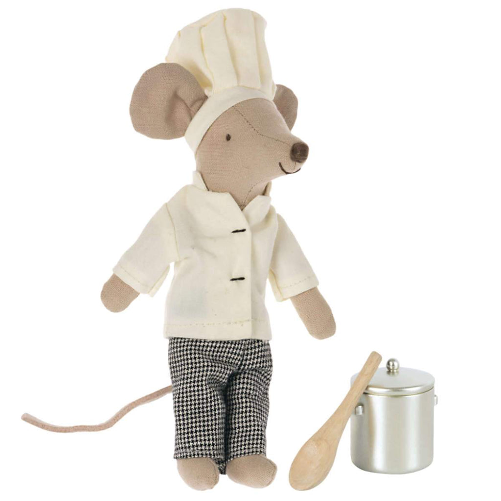 Maileg Chef Mouse + Pot and Spoon
