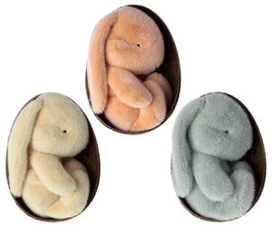 Maileg Plush Bunny in Egg - Lemon